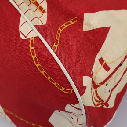 Chanel Chain Shoulder Bag Canvas, RED, CANVAS, Shoulder bag