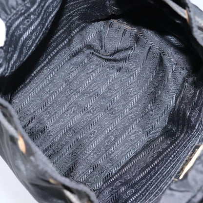 Prada Flap Drawstring Backpack Tessuto, BLACK, NYLON, Backpack