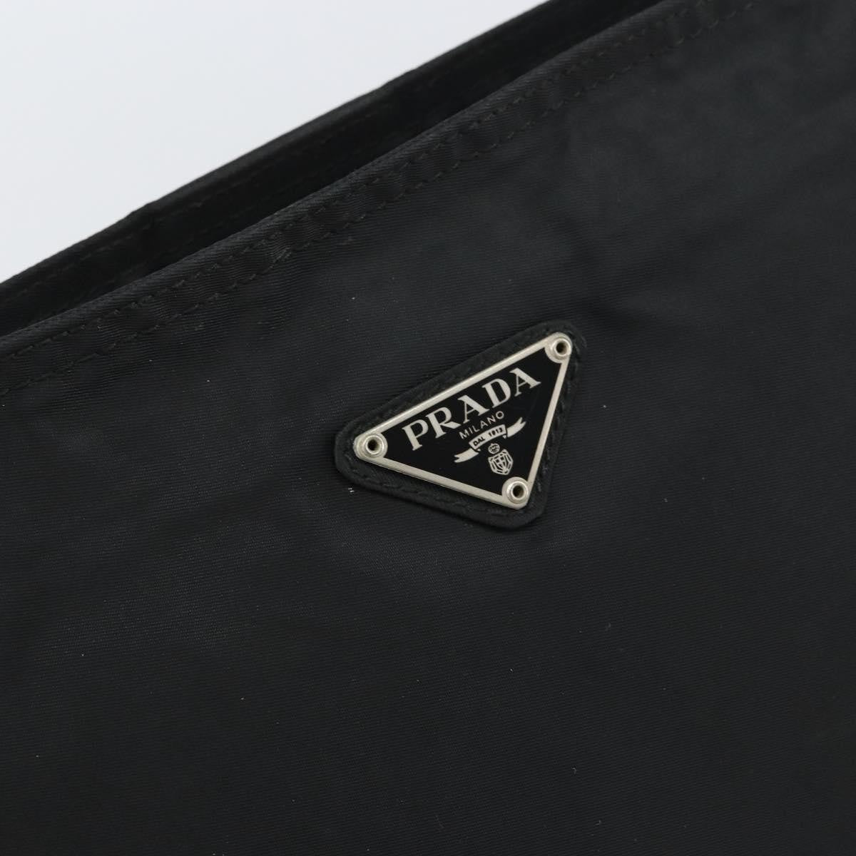 Prada Flat Messenger Bag Tessuto, BLACK, NYLON, Shoulder bag
