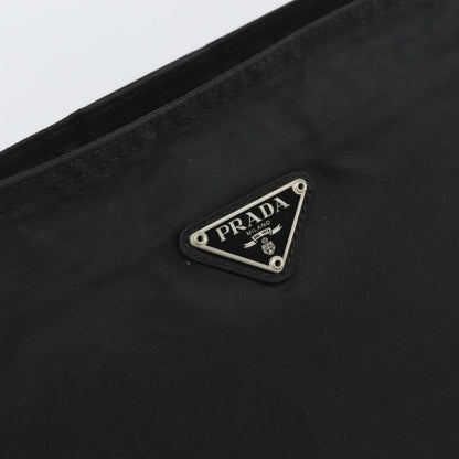 Prada Flat Messenger Bag Tessuto, BLACK, NYLON, Shoulder bag