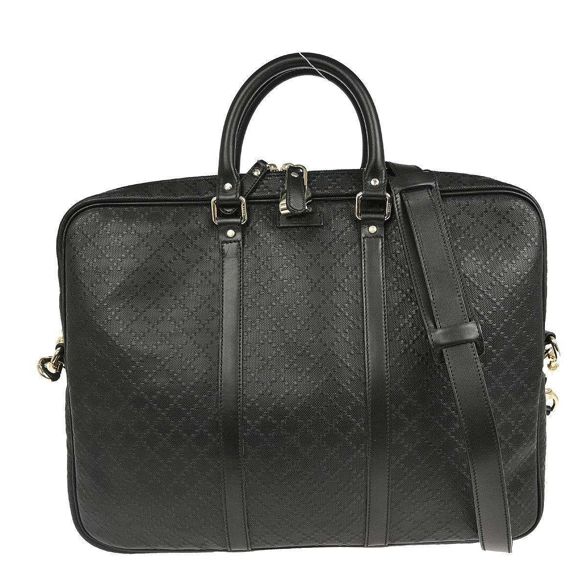 Gucci Diamante bright briefcase Leather, BLACK, LEATHER, Briefcase