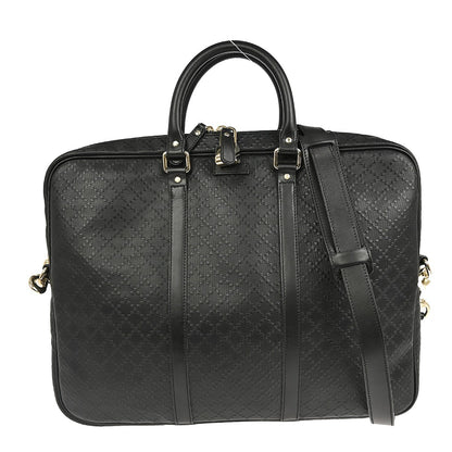 Gucci Diamante bright briefcase Leather, BLACK, LEATHER, Briefcase