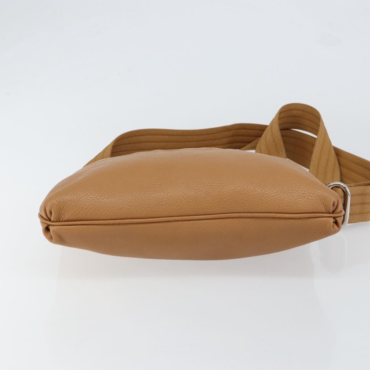 Salvatore Ferragamo Gancini Shoulder Bag Leather, BROWN, LEATHER, Shoulder bag