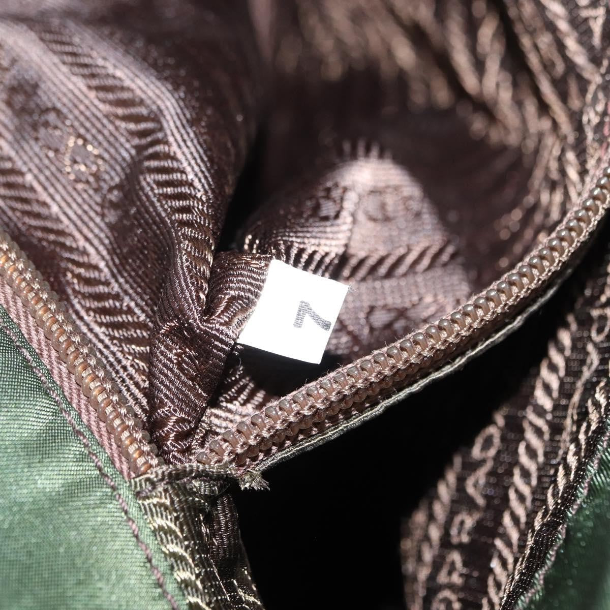 Prada Vintage Tote Tessuto with Leather, BROWN, NYLON, Tote bag