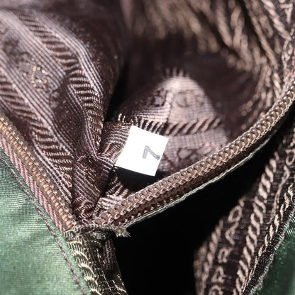 Prada Vintage Tote Tessuto with Leather, BROWN, NYLON, Tote bag