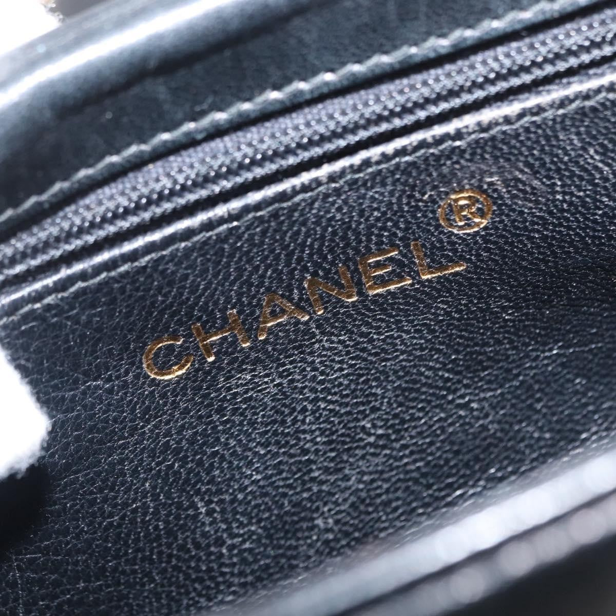 Chanel Vintage CC Stitch Flap Bag Leather, BLACK, LEATHER, Shoulder bag