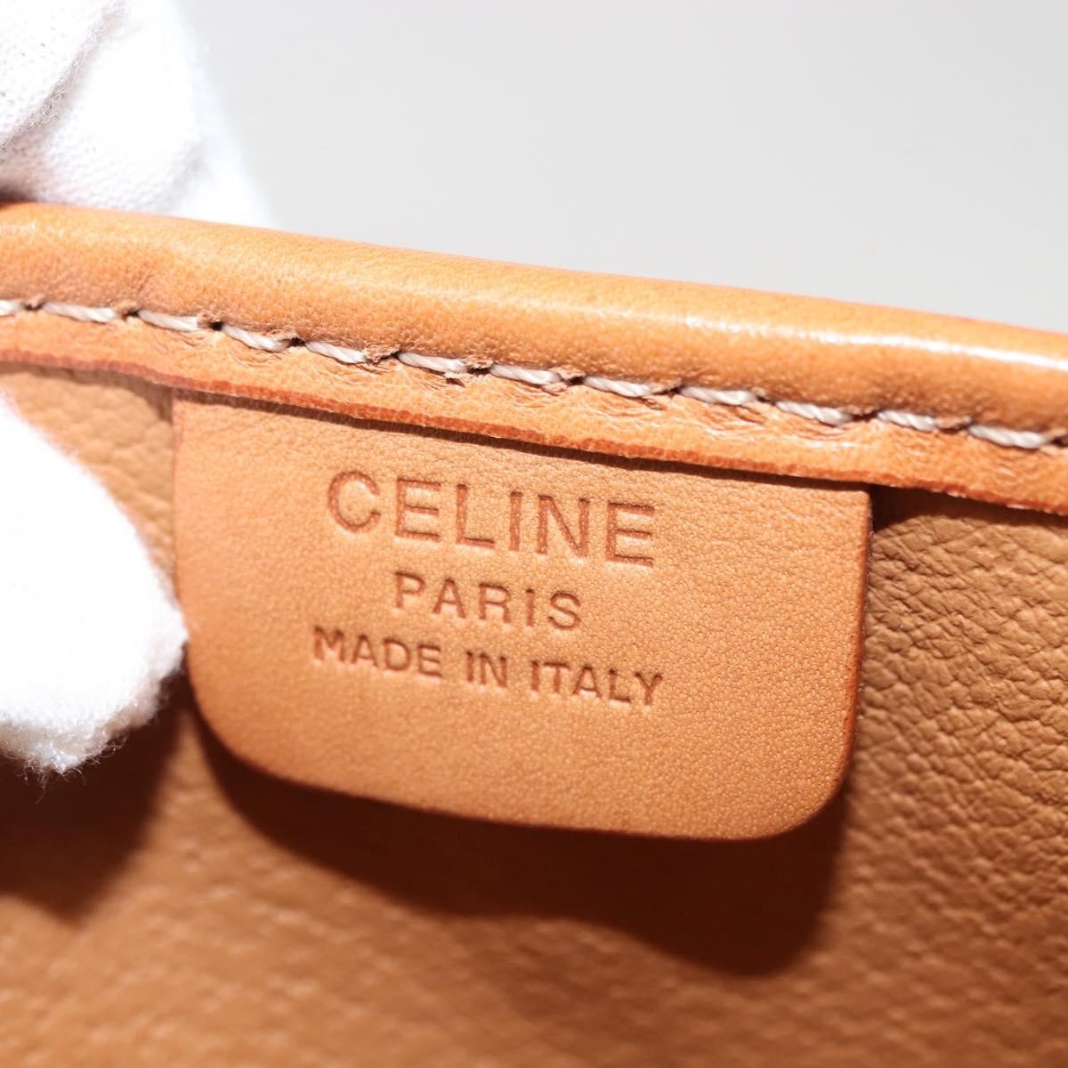 Celine Macadam Pochette Canvas and Leather, BROWN, CANVAS, Clutche & pouche