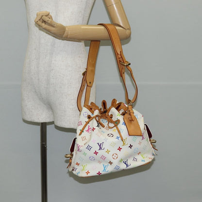Louis Vuitton Petit Noe Handbag Monogram Multicolor, WHITE, CANVAS, Handbag