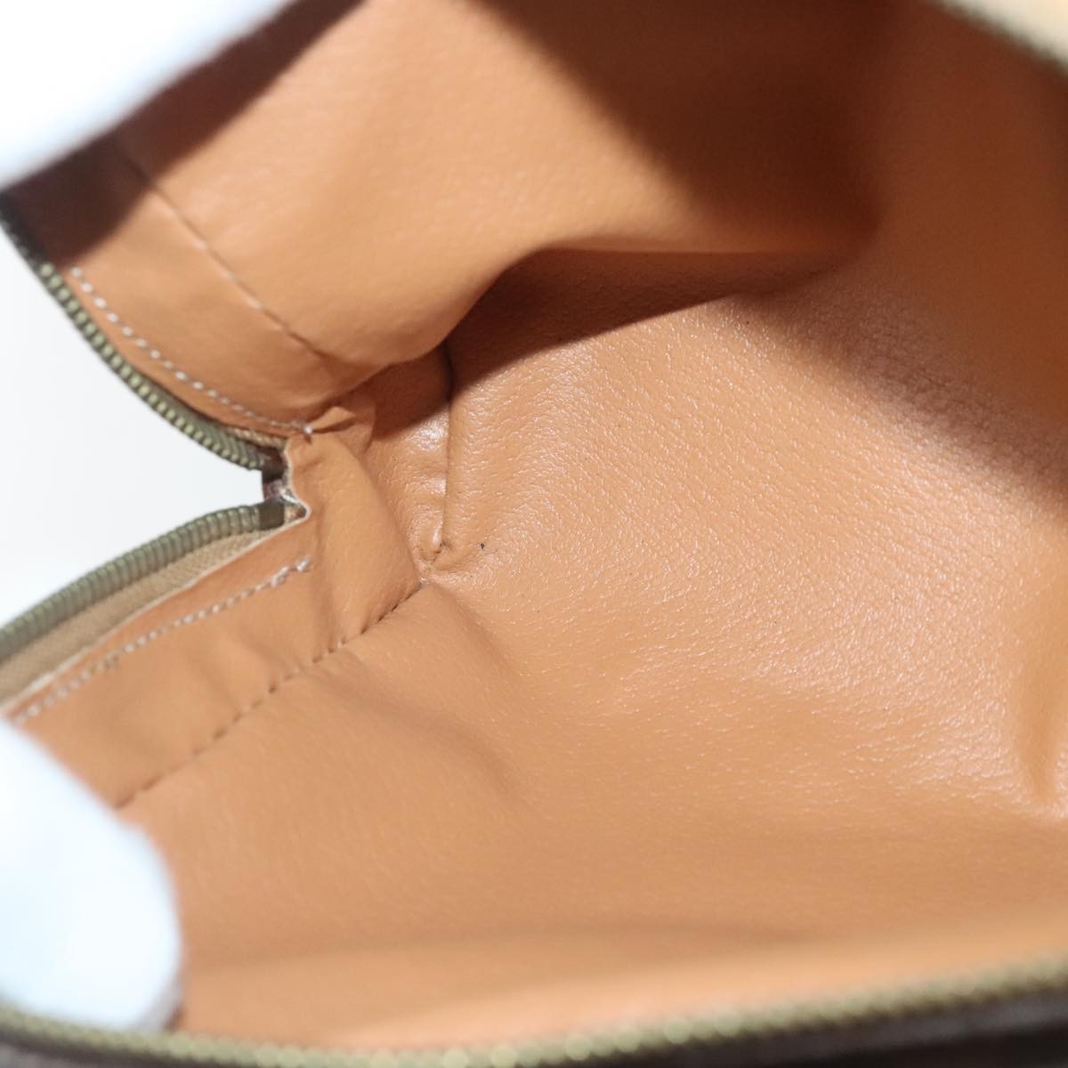 Celine Macadam Pochette Canvas and Leather, BROWN, CANVAS, Clutche & pouche