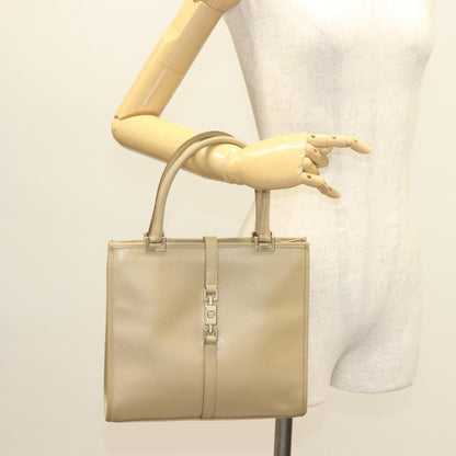 Gucci Vintage Jackie Handbag Leather, BEIGE, LEATHER, Handbag