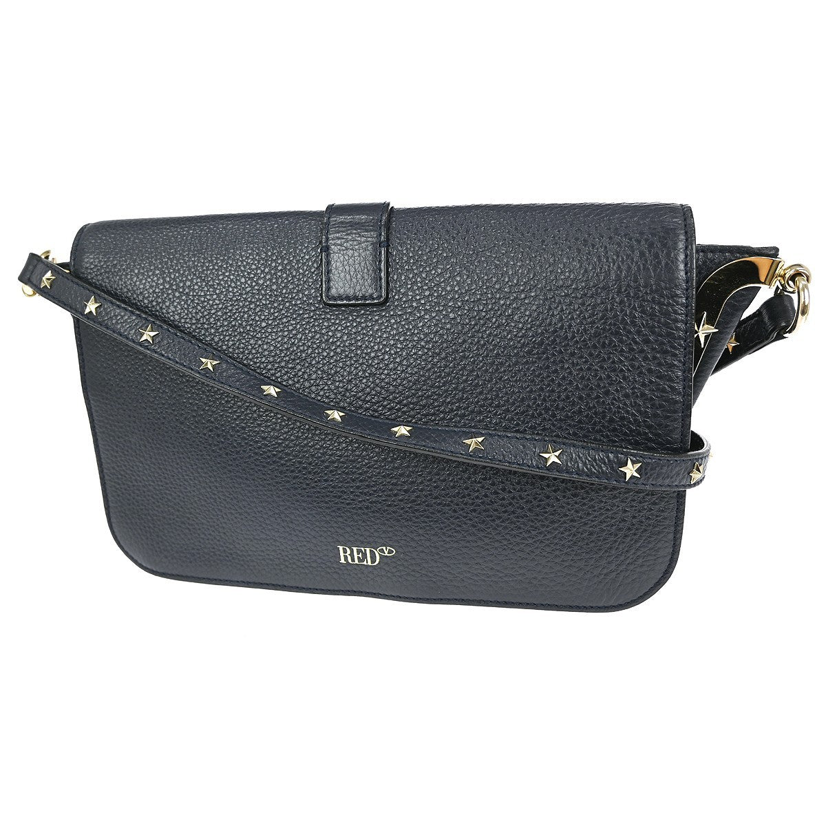 Valentino Garavani Vintage shoulder bag Leather, NAVY, LEATHER, Shoulder bag