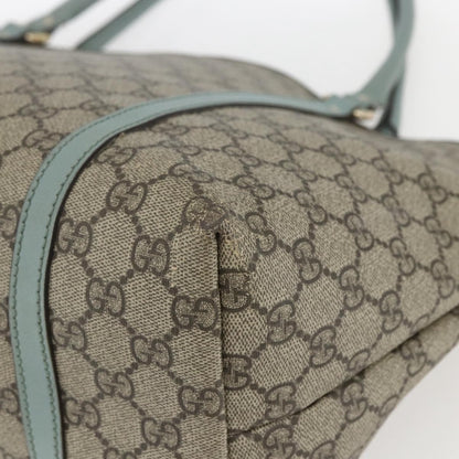 Gucci Joy Plus Tote GG Coated Canvas with Leather, BEIGE, PVC, Tote bag