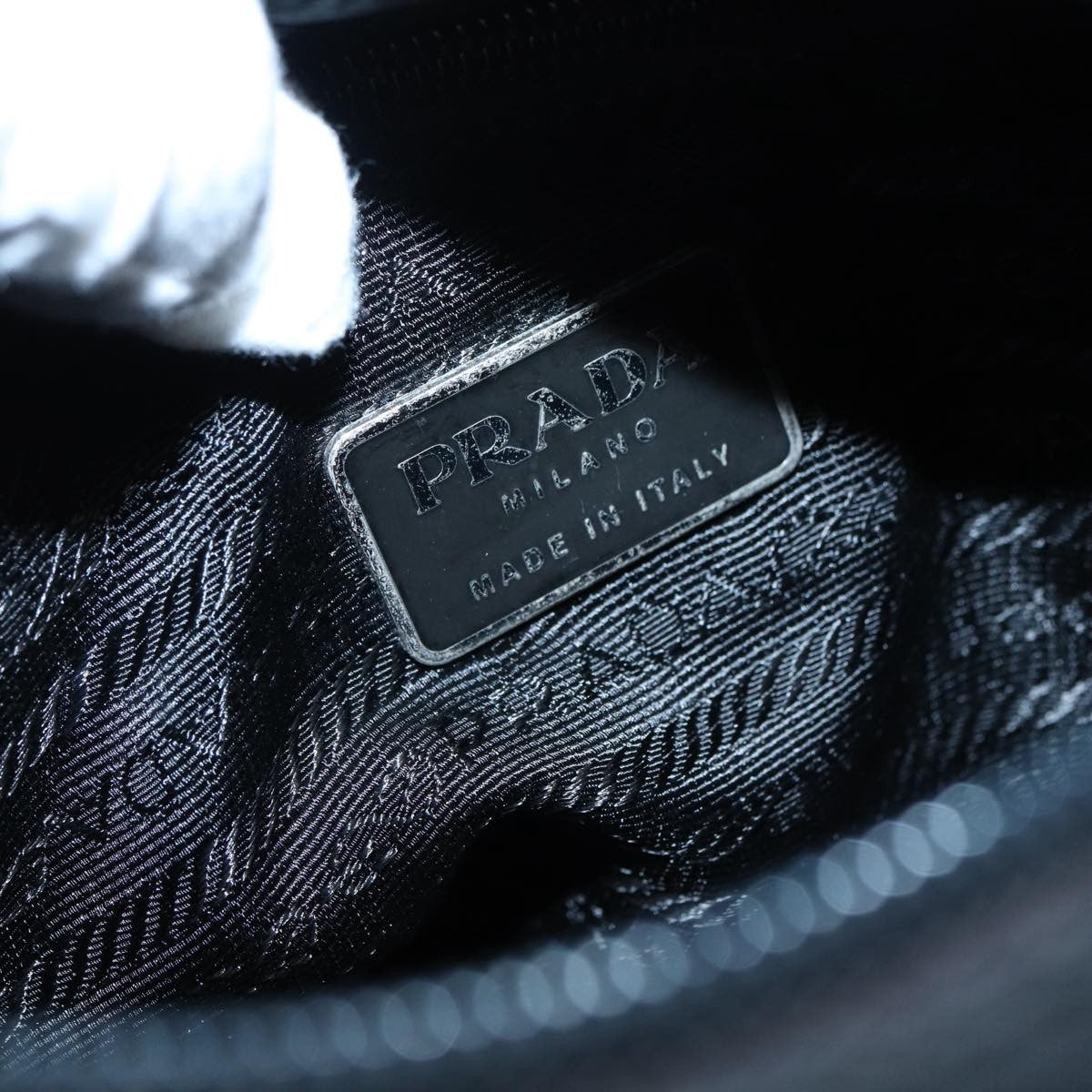 Prada Vintage Handbag Tessuto, BLACK, NYLON, Handbag