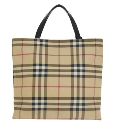 Burberry Top Handle Tote Nova Check Canvas, BEIGE, CANVAS, Tote bag