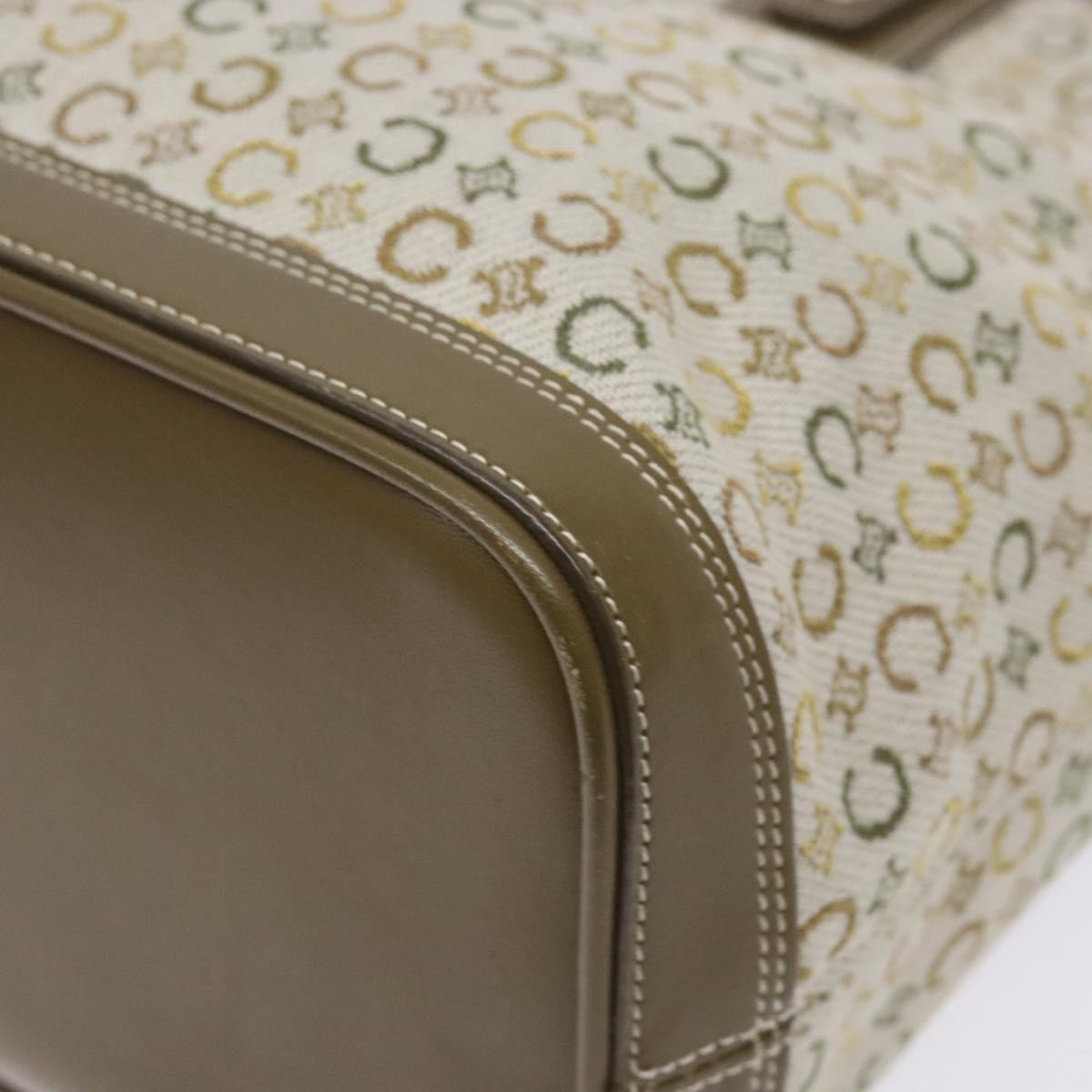 Celine Vintage Macadam Shoulder Bag Canvas, KHAKI, CANVAS, Shoulder bag