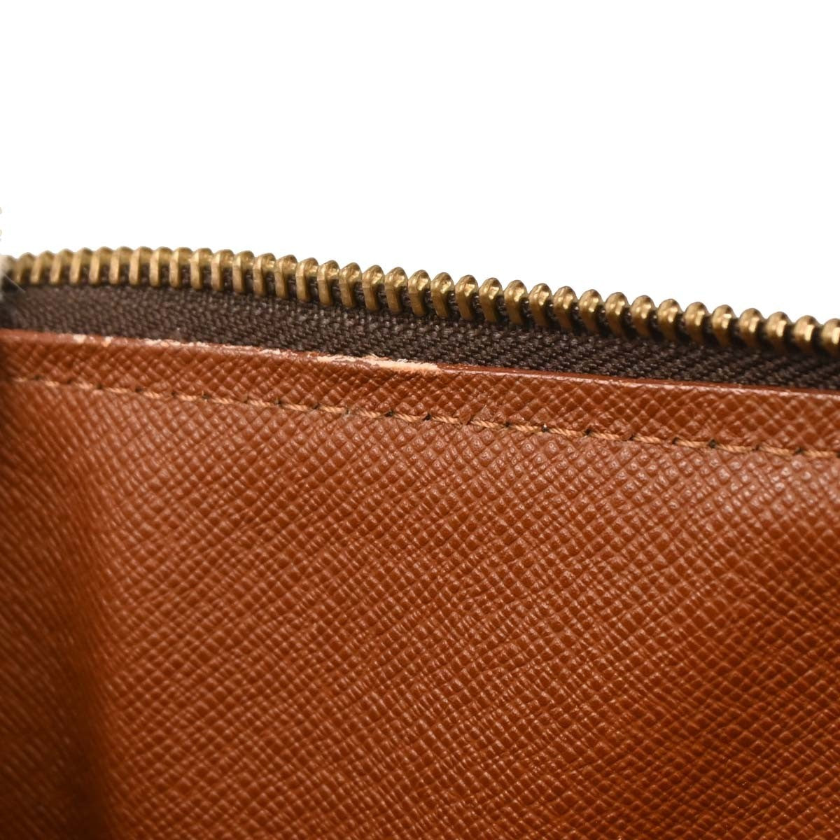 Louis Vuitton Poche Documents Monogram Canvas, BROWN, CANVAS, Clutche & pouche