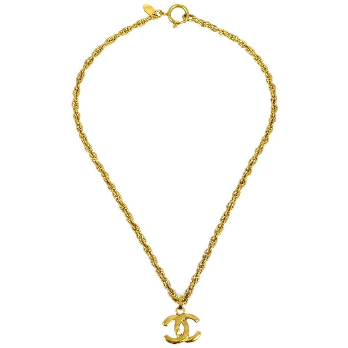 Chanel CC Pendant Necklace Metal, GOLD, GOLD_PLATED, Necklace