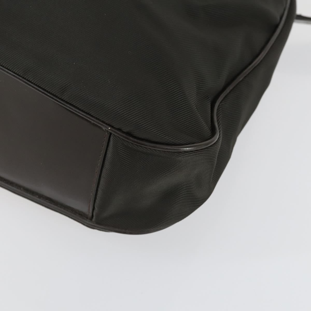 Gucci Vintage Bamboo Handle Bag Nylon, BROWN, NYLON, Handbag