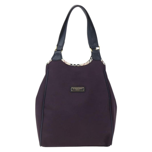Burberry Nova Check Tote Nylon, PURPLE, NYLON, Tote bag