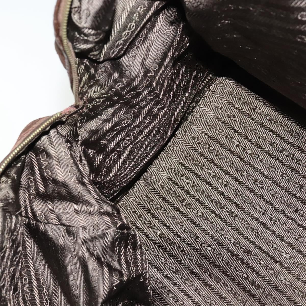 Prada Boston Bag Quilted tessuto, BROWN, NYLON, Travel bag