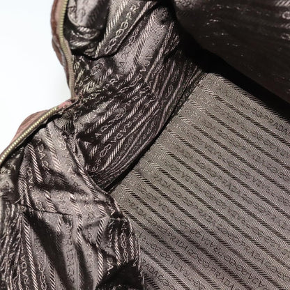 Prada Boston Bag Quilted tessuto, BROWN, NYLON, Travel bag