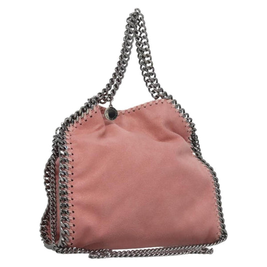 Stella McCartney Falabella Fold Over Crossbody Bag Shaggy Deer, PINK, POLYESTER, Crossbody bag