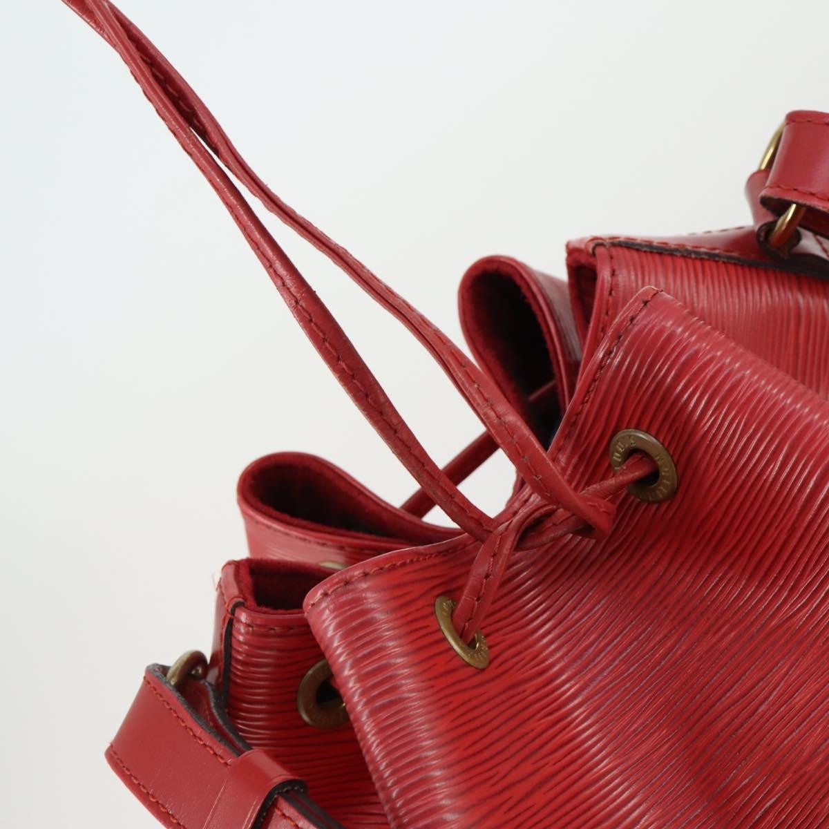 Louis Vuitton Noe Handbag Epi Leather, RED, LEATHER, Shoulder bag
