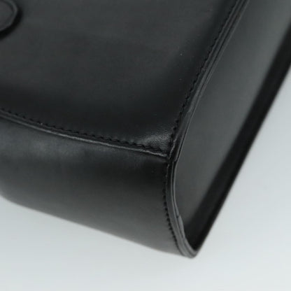 Salvatore Ferragamo Gancini handbag Leather, BLACK, LEATHER, Handbag