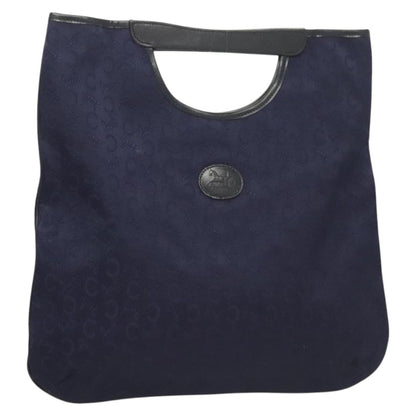 Celine C Sulky Handbag Canvas, NAVY, CANVAS, Handbag
