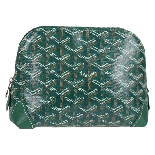Goyard Vendome cosmetic pouch Canvas, GREEN, CANVAS, Clutche & pouche