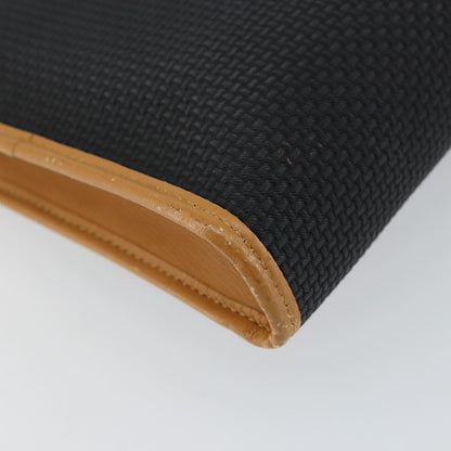 Saint Laurent Vintage Flap Crossbody Bag Coated Canvas with Leather, BLACK, PVC, Shoulder bag