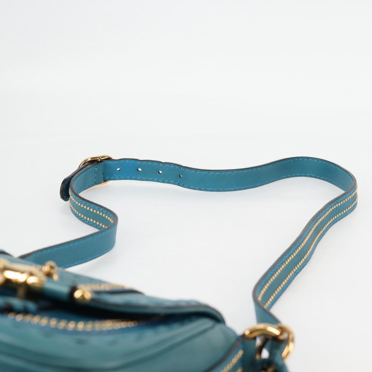 Gucci Snaffle Bit Crossbody Bag Leather, BLUE, LEATHER, Crossbody bag