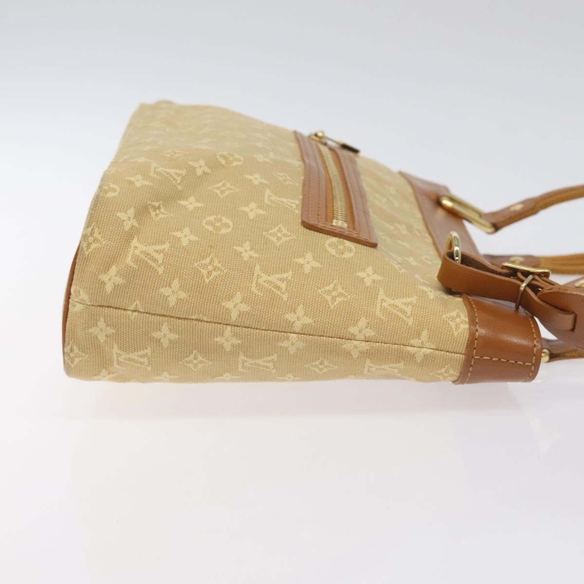 Louis Vuitton Lucille Handbag Mini Lin, BEIGE, CANVAS, Handbag