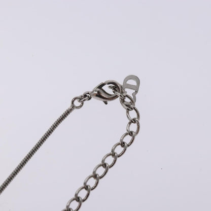 Christian Dior D logo Pendant Necklace Metal, SILVER, METAL, Necklace