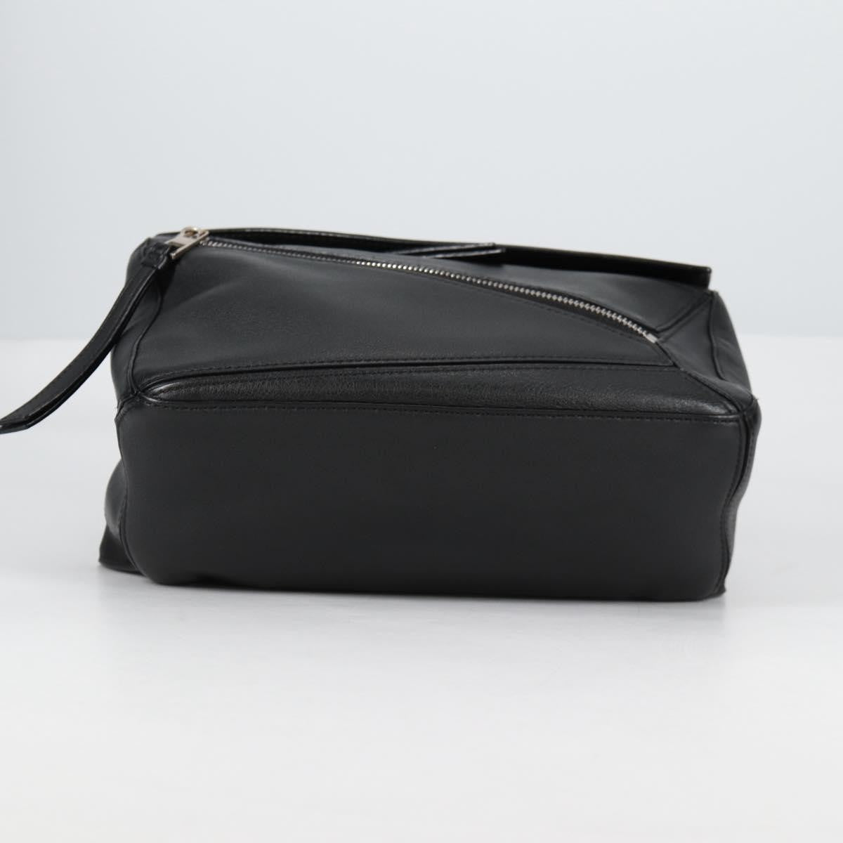 Loewe Puzzle Bumbag Leather, BLACK, LEATHER, Travel bag