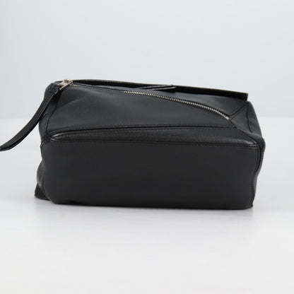 Loewe Puzzle Bumbag Leather, BLACK, LEATHER, Travel bag