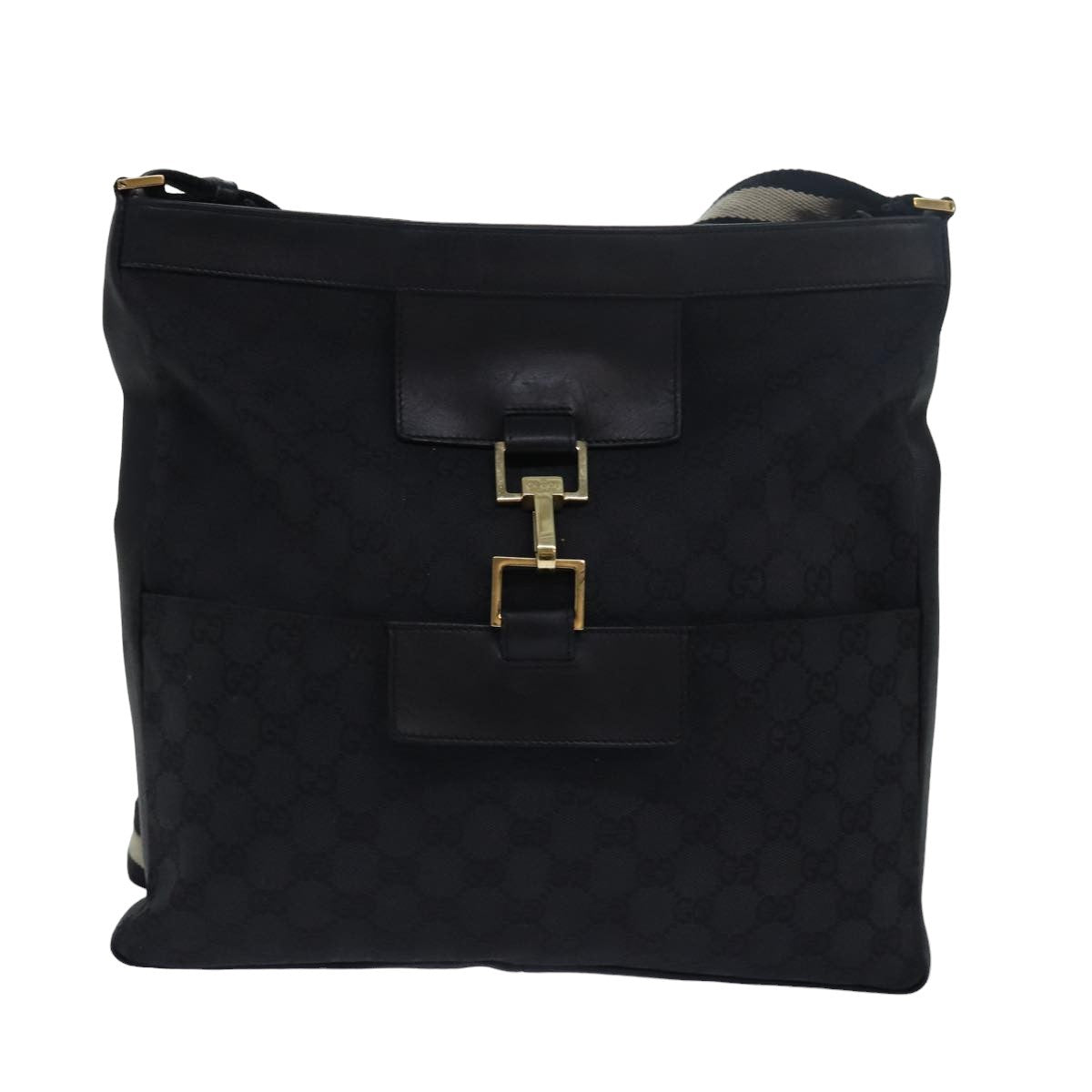 Gucci Vintage Jackie Shoulder Bag Canvas and Leather, Multicolour, Canvas, Shoulder Bag
