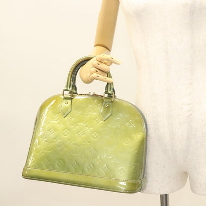 Louis Vuitton Alma Handbag Monogram Vernis, GREEN, PATENT_LEATHER, Handbag
