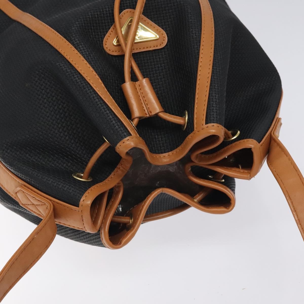 Saint Laurent Vintage Shoulder Bag Canvas, BLACK, CANVAS, Shoulder bag