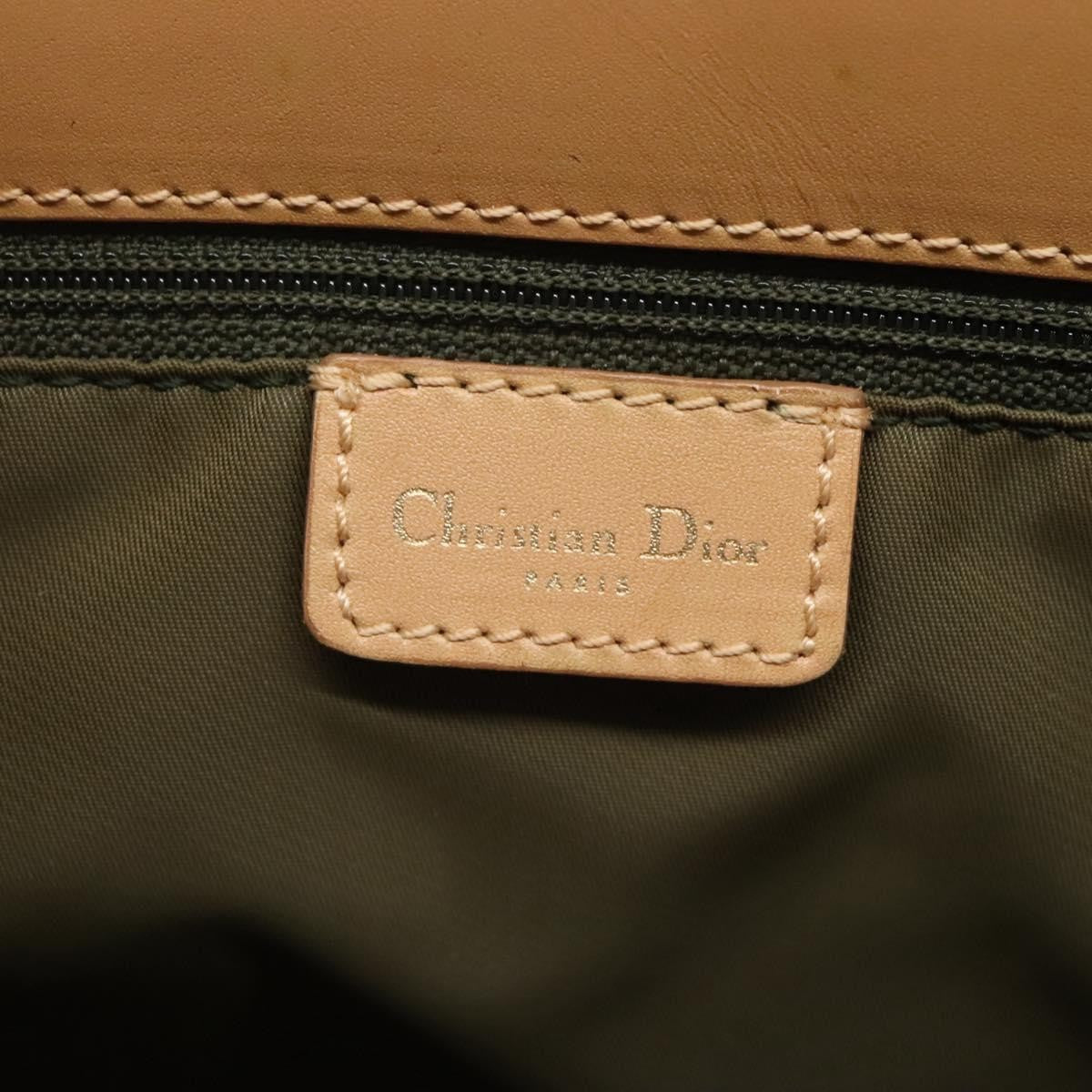 Christian Dior Vintage Trotter Double Pocket Tote Diorissimo Canvas, KHAKI, CANVAS, Tote bag