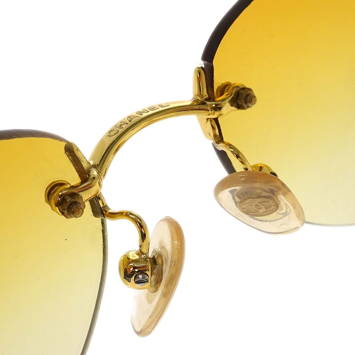 Chanel Logo CC Sunglasses Metal, ORANGE, GOLD_PLATED, Sunglasse