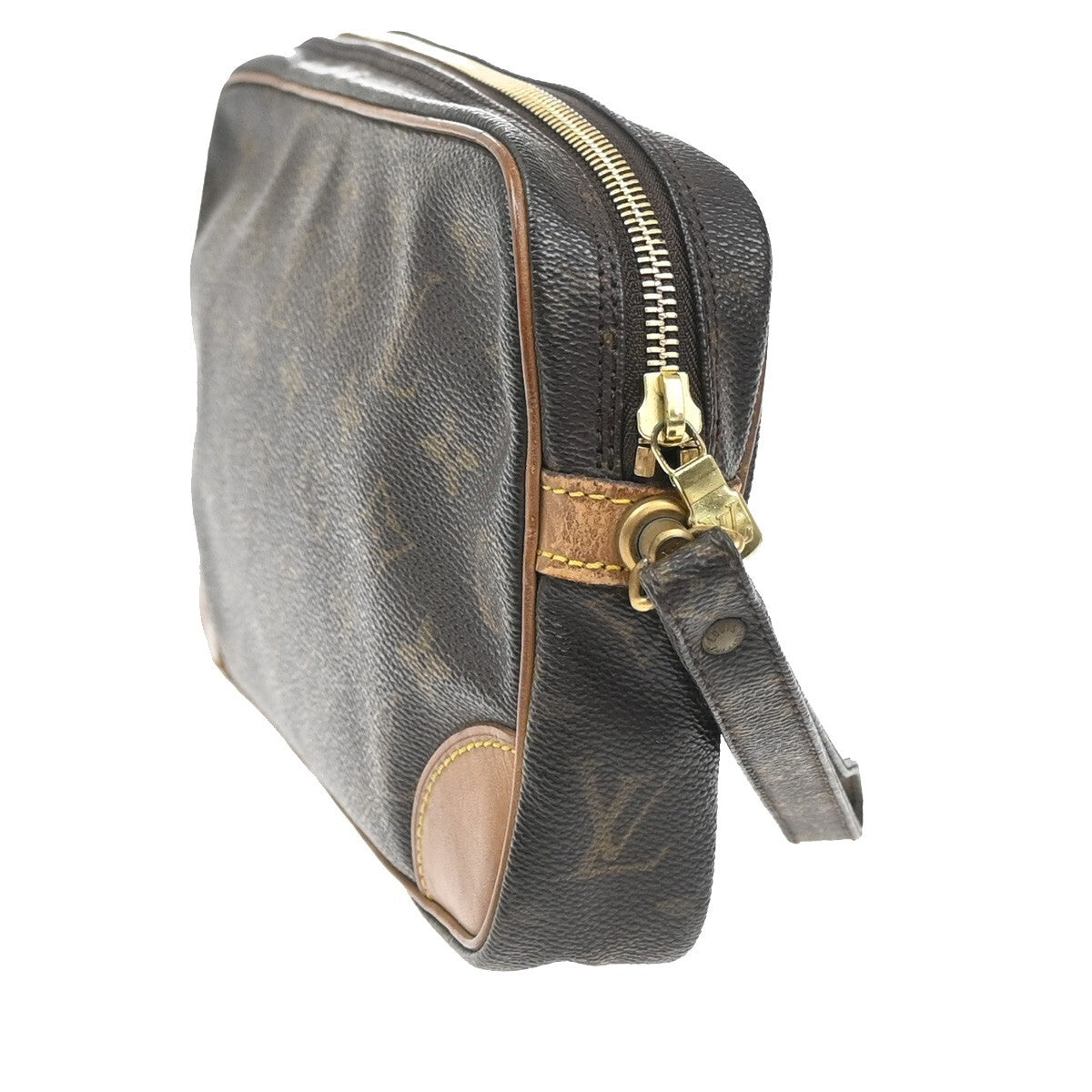 Louis Vuitton Marly Dragonne Clutch Monogram Canvas, BROWN, CANVAS, Clutche & pouche