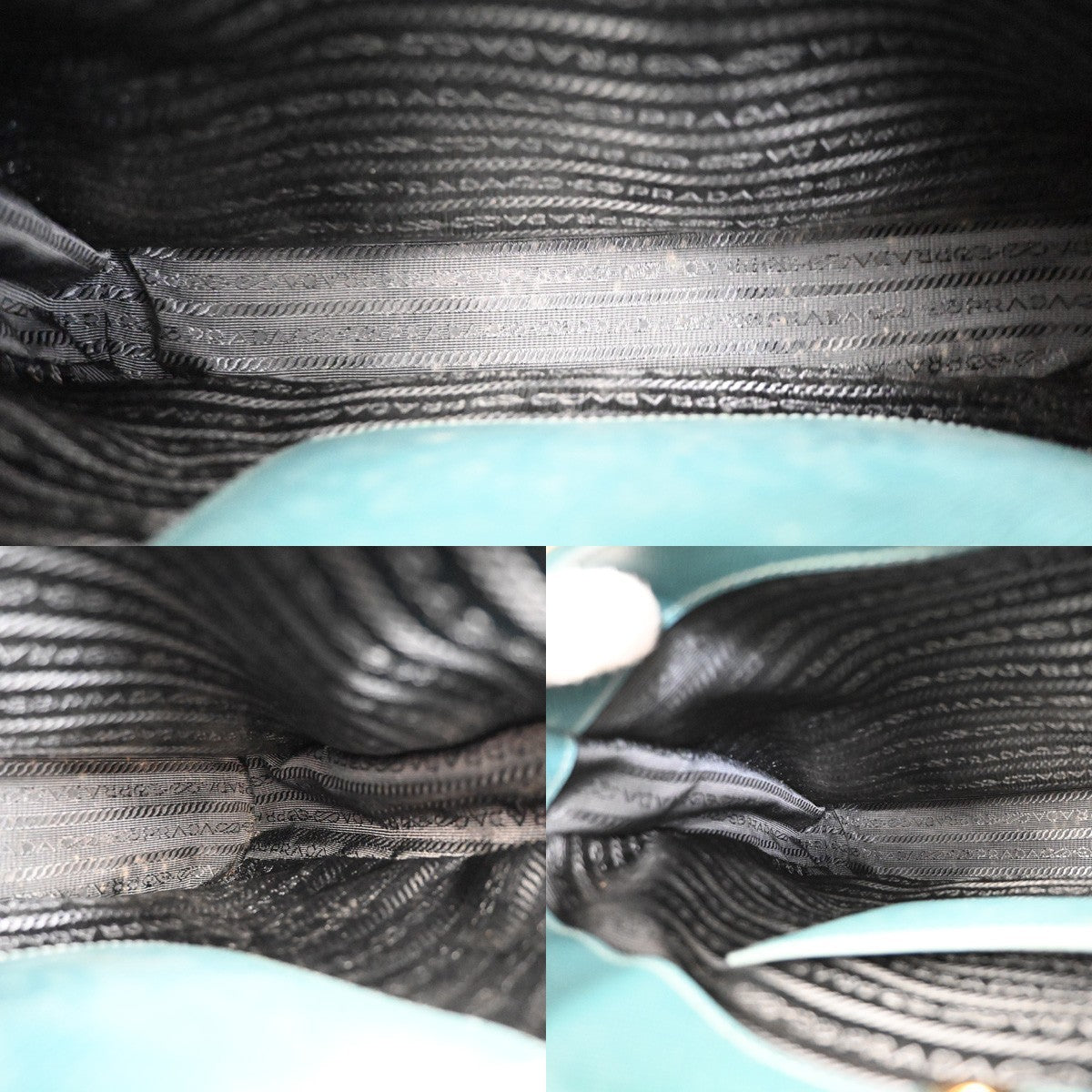 Prada Double Zip Lux Tote Saffiano Leather, GREEN, LEATHER, Tote bag