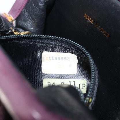 Chanel Bow cluth Suede, PURPLE, SUEDE, Clutche & pouche