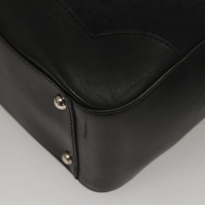 Celine C Macadam Handbag Canvas, BLACK, CANVAS, Handbag