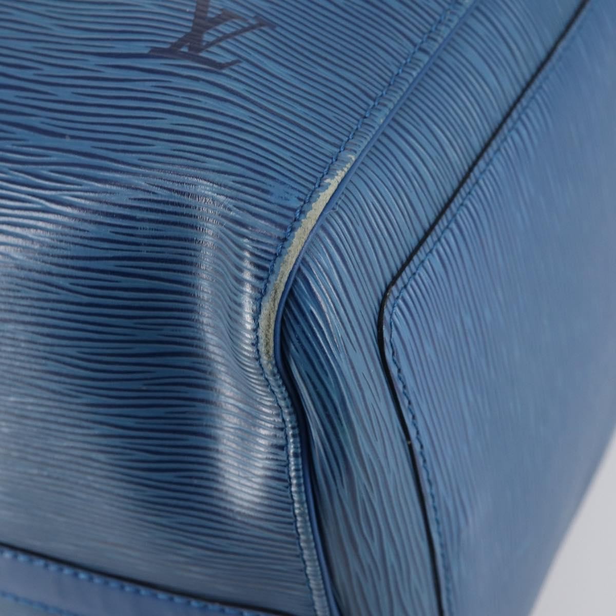 Louis Vuitton Keepall Bag Epi Leather, BLUE, LEATHER, Travel bag