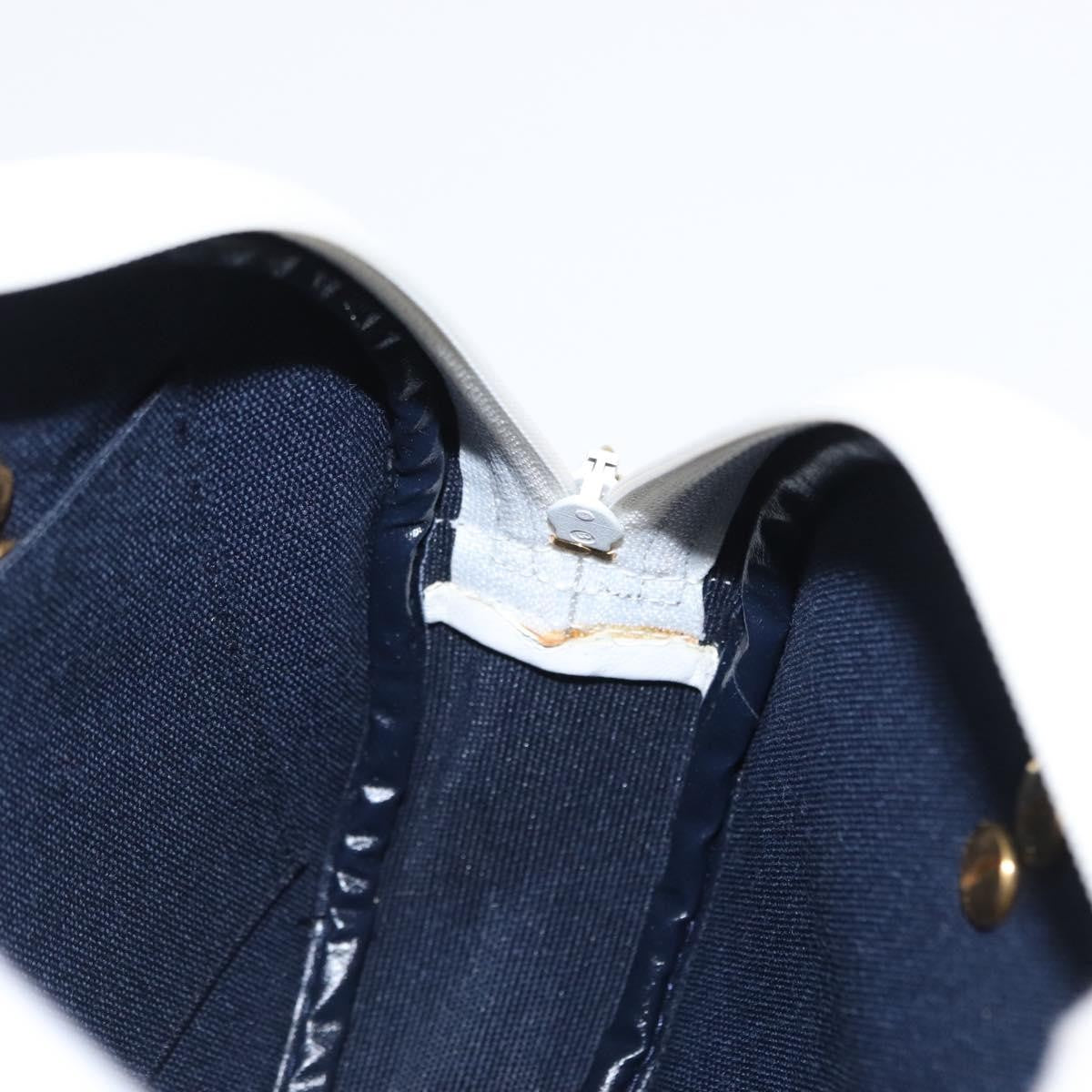 Christian Dior Vintage Zip Shoulder Bag Leather, WHITE, LEATHER, Shoulder bag