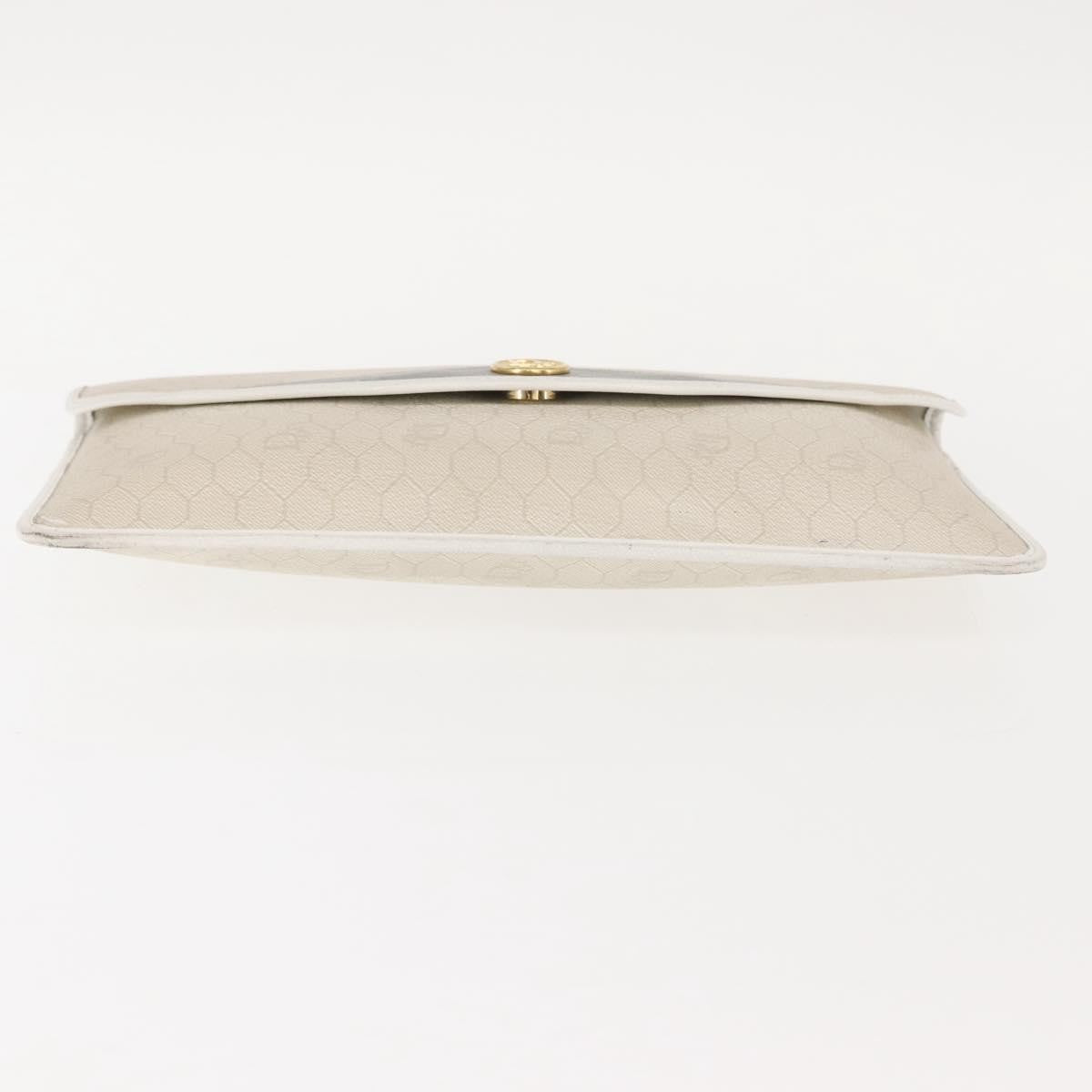 Christian Dior Vintage honeycomb clutch Canvas, WHITE, CANVAS, Clutche & pouche