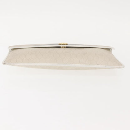 Christian Dior Vintage honeycomb clutch Canvas, WHITE, CANVAS, Clutche & pouche