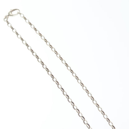 Gucci Engraved Interlocking G Chain Link Pendant Necklace Sterling Silver, SILVER, SILVER, Necklace